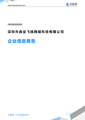 深圳市鑫业飞扬网络科技企业信息报告-天眼查